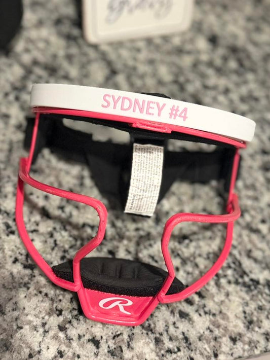 Softball Face Mask Name Plate