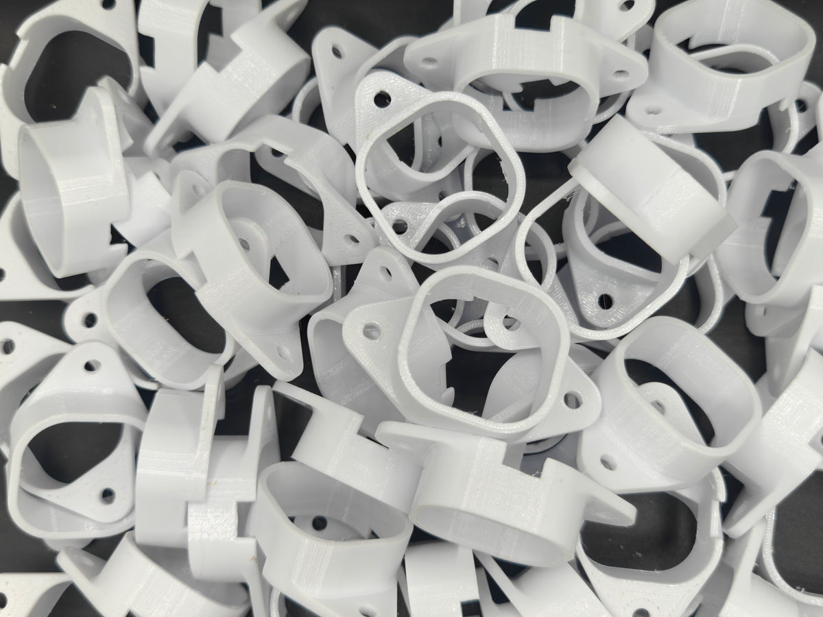 Outdoor Light Mounting Clips, Screw-in Brackets, No Adhesive, Weather-Resistant PETG Plastic