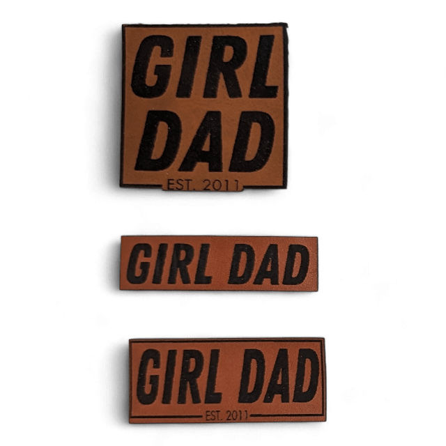 Custom Leatherette Patches, Laser Engraved
